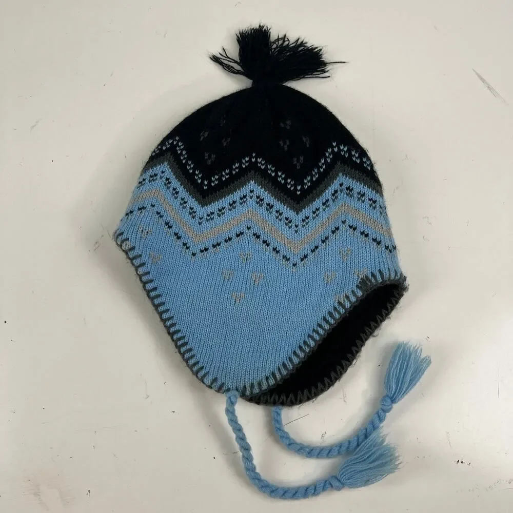 UNC North‎ Carolina Tarheels Winter Aviator Style Hat Cap Blue  Pom OS - Picture 15 of 16